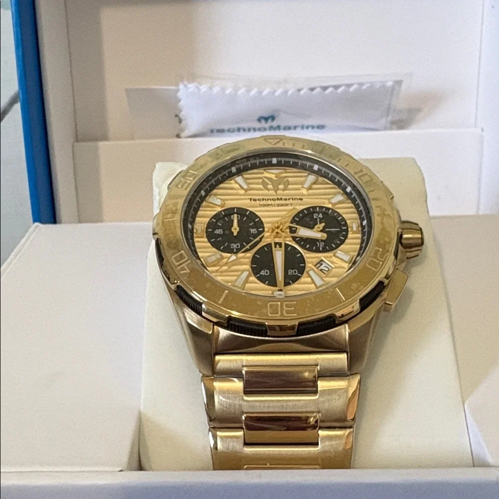 TechnoMarine Seven Seas Men’s Watch 44mm Gold TM-725032